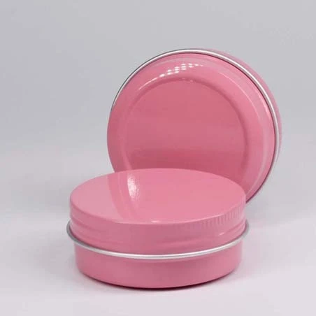 Round Tin Can Aluminum Lip Balm Screw Top Round Steel Tins 120ml 60ml Custom Box